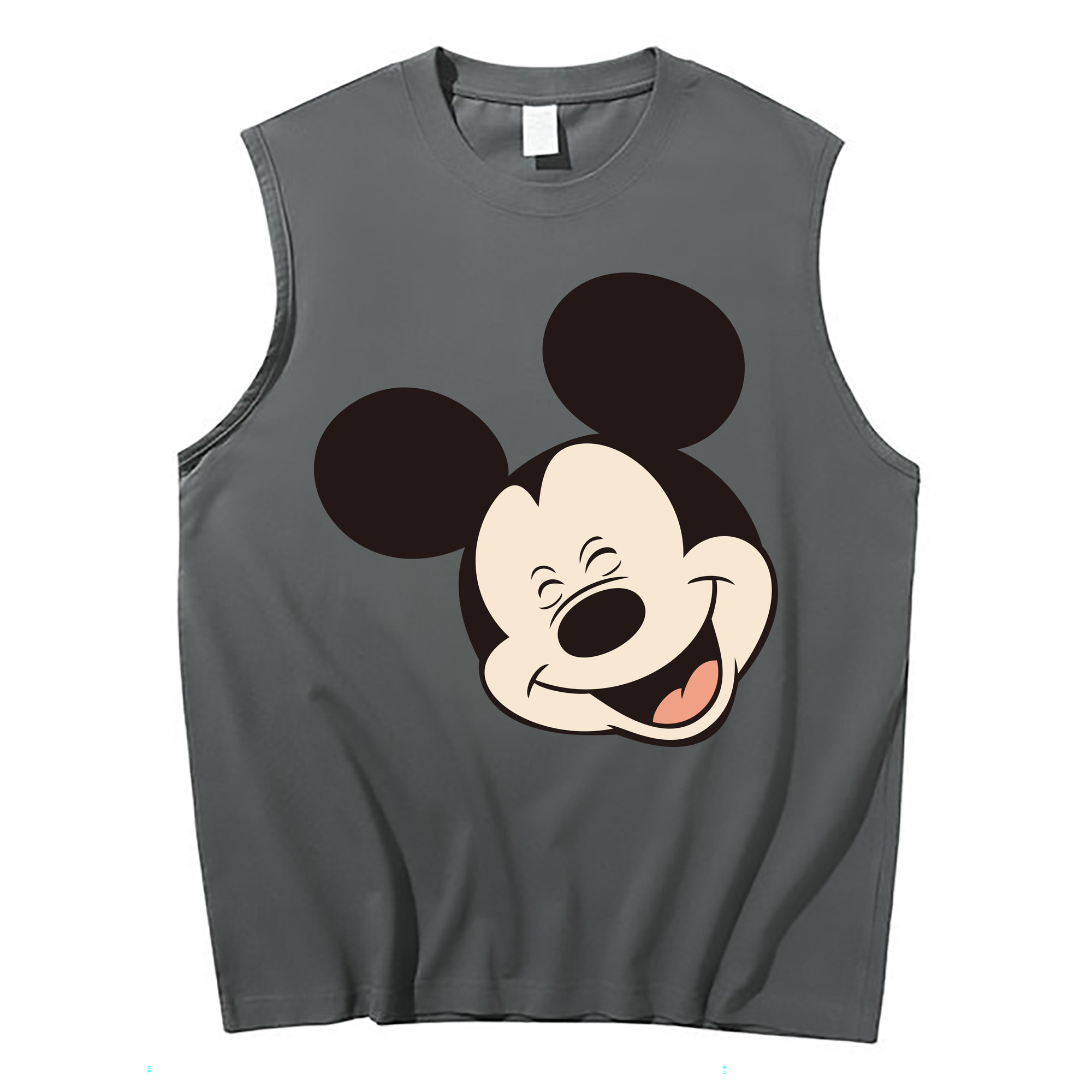 ミッキーマウス Mickey Mouse コットン100％タンクトップ（フロントプリント）